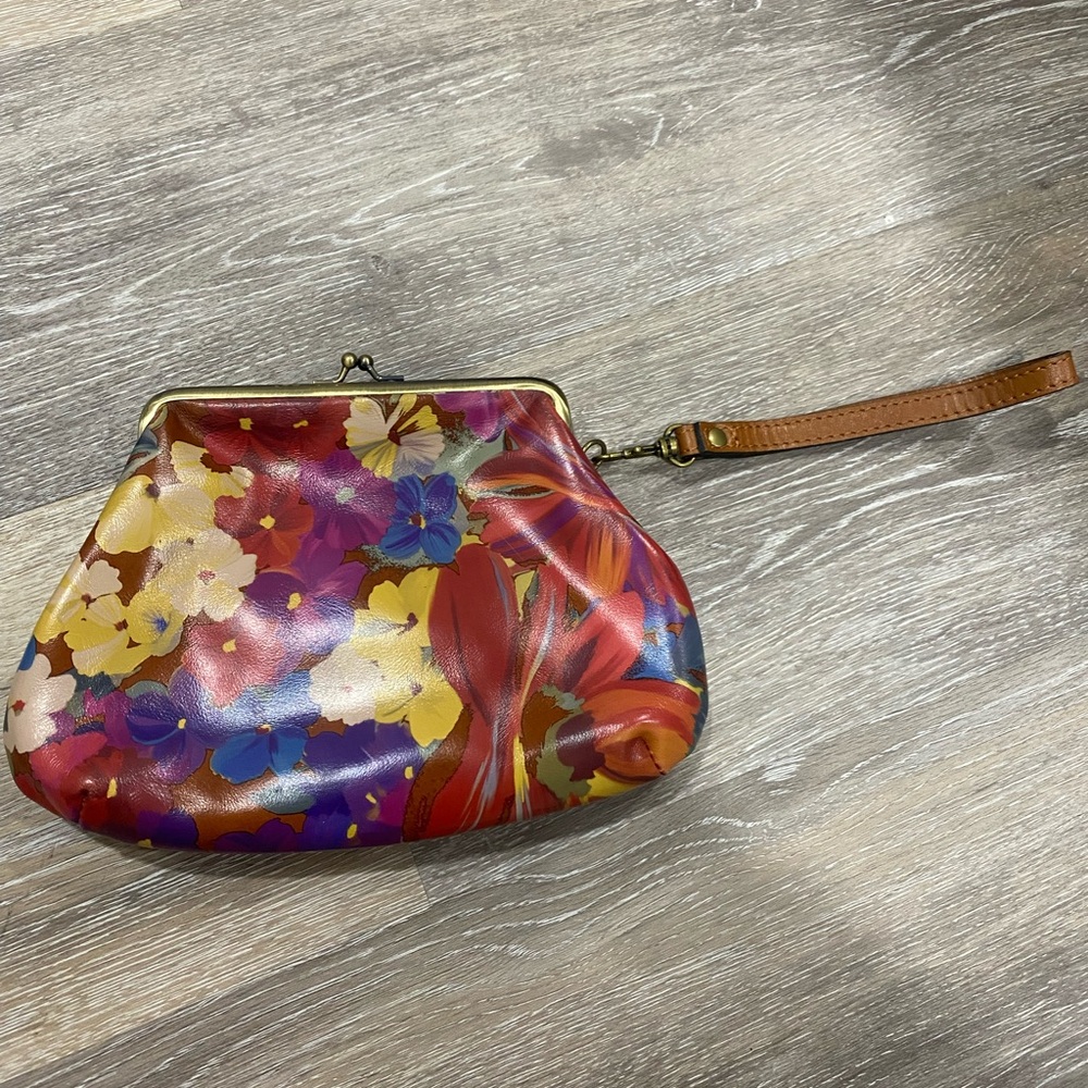 Floral Patterned Leather Accessory - Picture 2 of 3